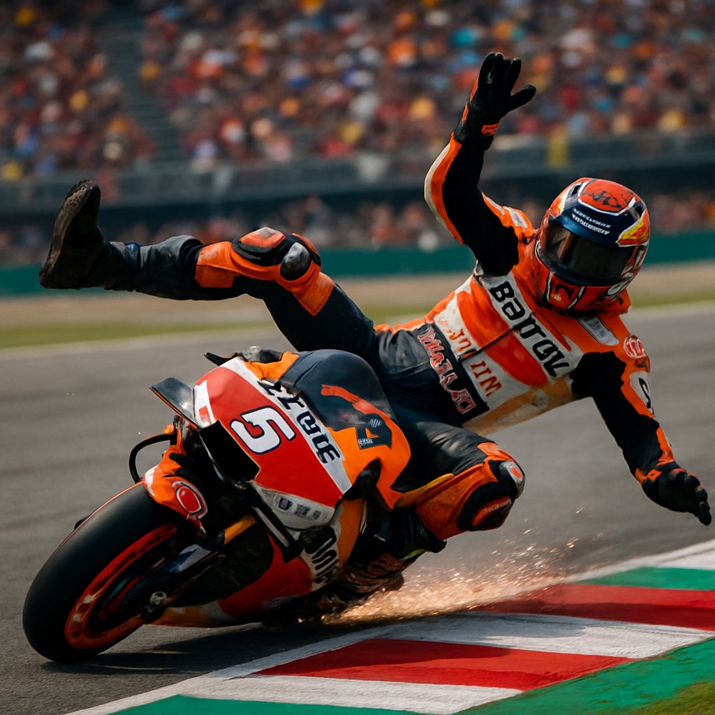 Ilustrasi Bezzecchi Jatuh, Persaingan MotoGP Kian Seru dengan Zeusbola